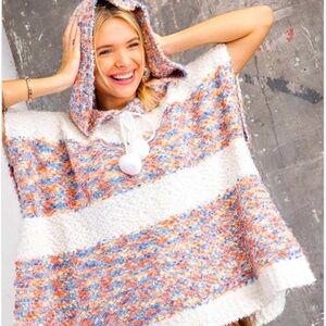 ❤️‍🔥Kori America Women’s Knit Hooded Poncho